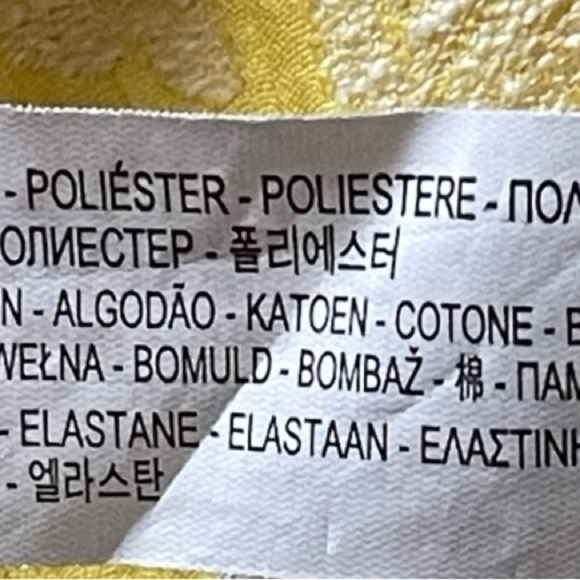 Zara Trafaluc‎ Yellow Jacquard Top Floral Texture Coquettecore Size Small - Picture 9 of 10